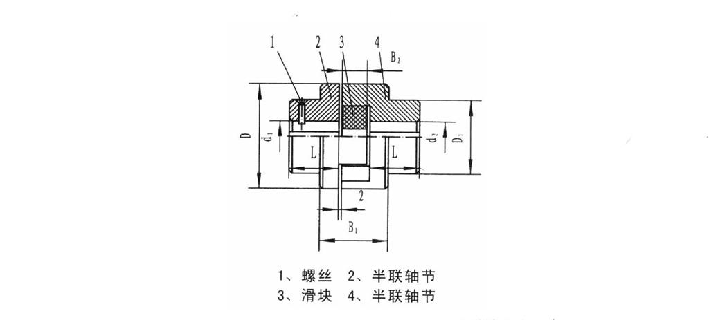 WH型滑塊聯軸器圖紙
